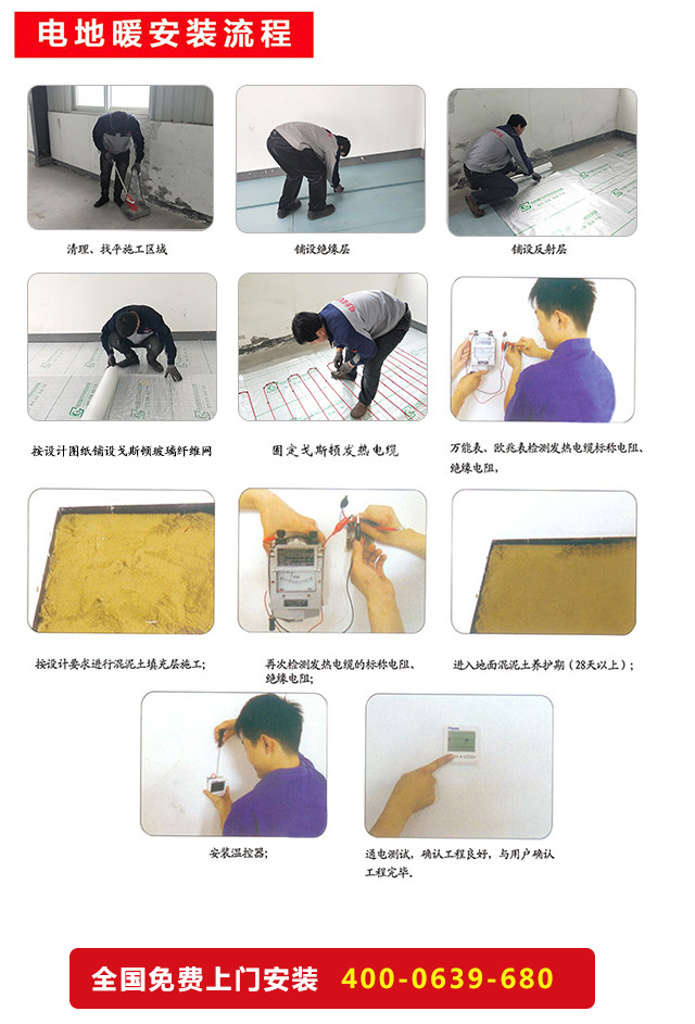 發(fā)熱電纜電地暖接線(xiàn)步驟
